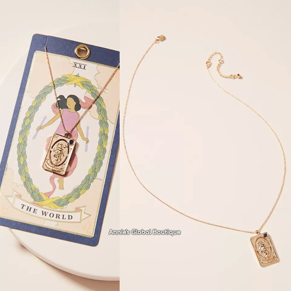 NWT ANTHROPOLOGIE Tarot Card Pendant Necklace - Picture 6 of 7